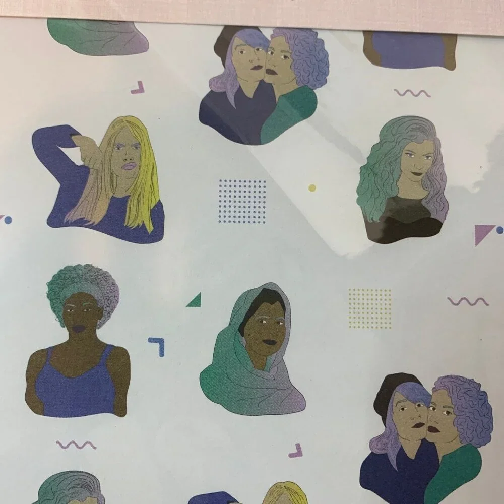 She Paper Millennial Dream Squad Luxury Gift Wrap 2 Sheets 19.5x27 Brooklyn Made